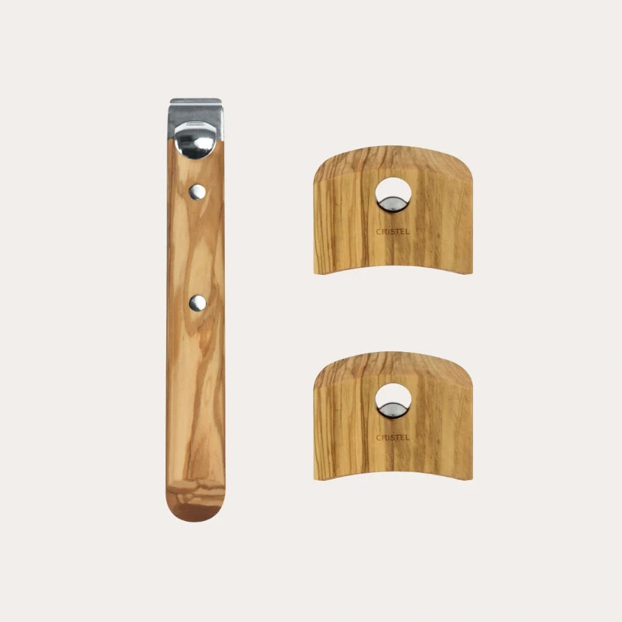 Full Set of Long & Side Wooden Handles for Strate®Detachable Handle System (beach, olive, or walnut)