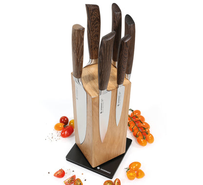 Spinning Wooden Magnetic Knife Block (8 knife capacity)