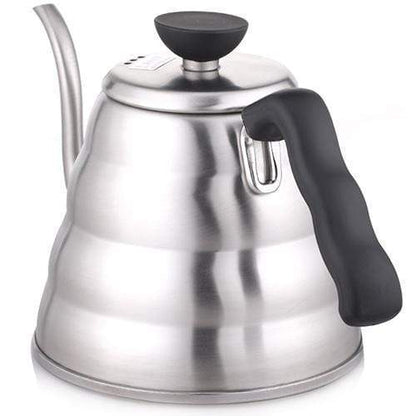 Stainless Steel Hario V60 "Buono"  1 Liter Drip Kettle in Silver (3 Sizes Available)