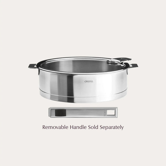 18/10 Stainless Steel Saute Pan With Lid - Low Plastic Lifestyle