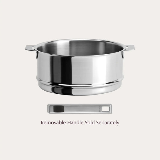 18/10 Stainless Steel Steamer Insert for CRISTEL® Cookware (1 qt or 6.5 qt) - Low Plastic Lifestyle