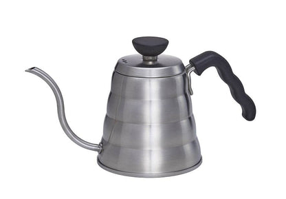 Stainless Steel Hario V60 "Buono"  1 Liter Drip Kettle in Silver (3 Sizes Available)