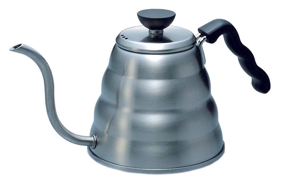 Stainless Steel Hario V60 "Buono"  1 Liter Drip Kettle in Silver (3 Sizes Available)