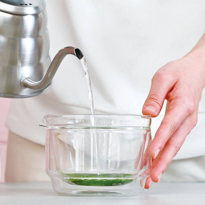 Glass and Bamboo Matcha Tea Set (Green)