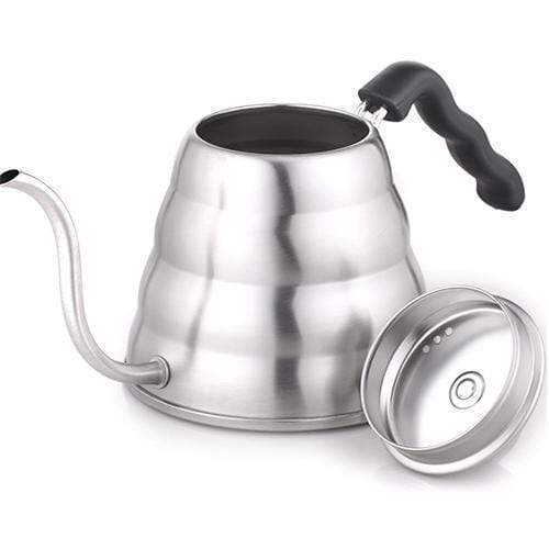 Stainless Steel Hario V60 "Buono"  1 Liter Drip Kettle in Silver (3 Sizes Available)