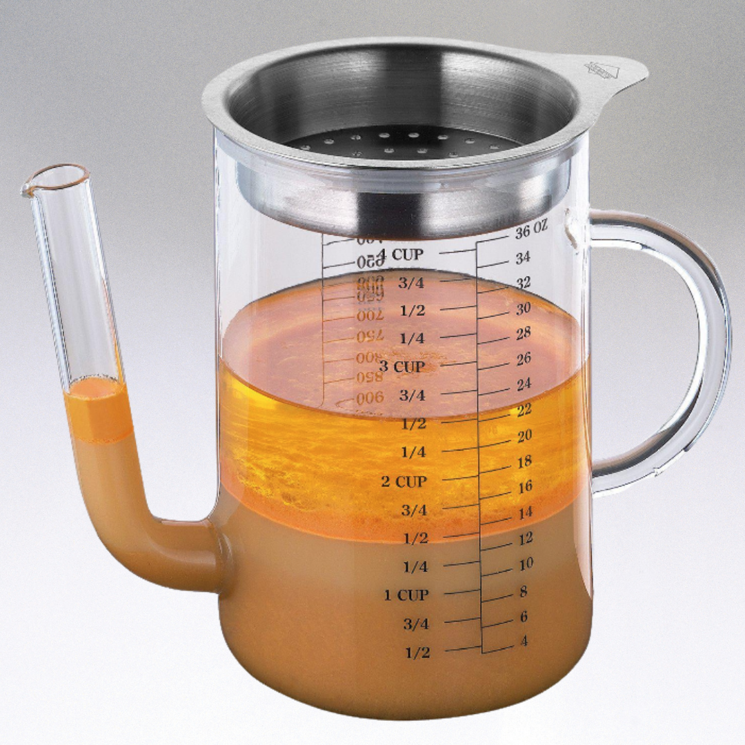 Glass & Stainless Steel Gravy Separator