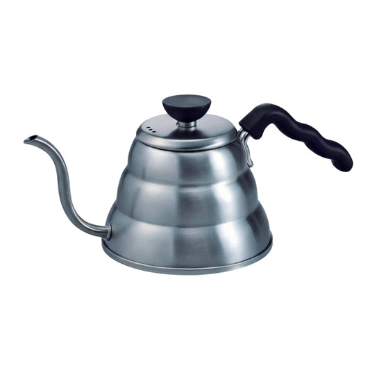 Stainless Steel Hario V60 "Buono"  1 Liter Drip Kettle in Silver (3 Sizes Available)