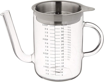 Glass & Stainless Steel Gravy Separator