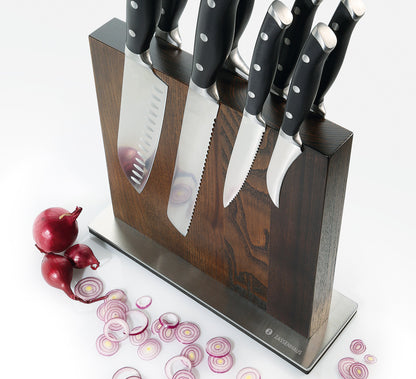 Standing Wooden  Magnetic Knife Block (10 knife capacity)