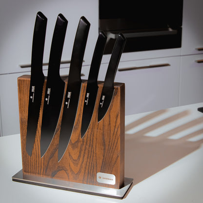 Standing Wooden  Magnetic Knife Block (10 knife capacity)