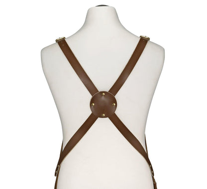 Heavy-Duty Adjustable Leather Apron (31" x 22")