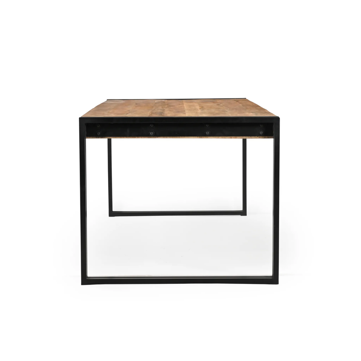 Industrial Cottage-core Reclaimed Mango Wood Dining Table with Galvanized Iron Legs