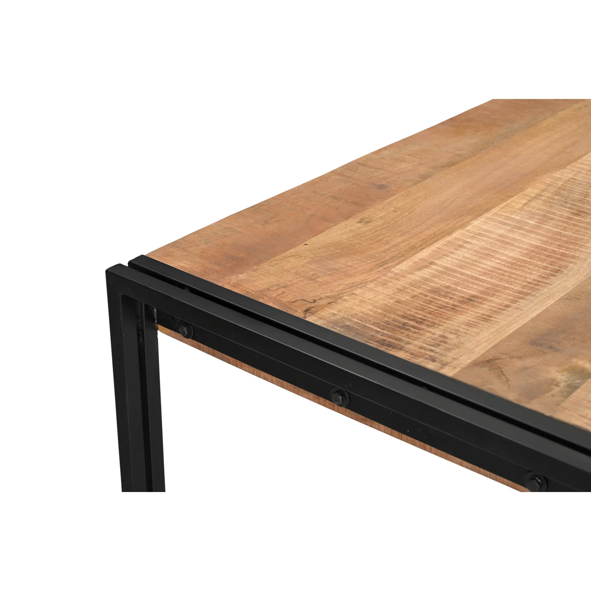 Industrial Cottage-core Reclaimed Mango Wood Dining Table with Galvanized Iron Legs
