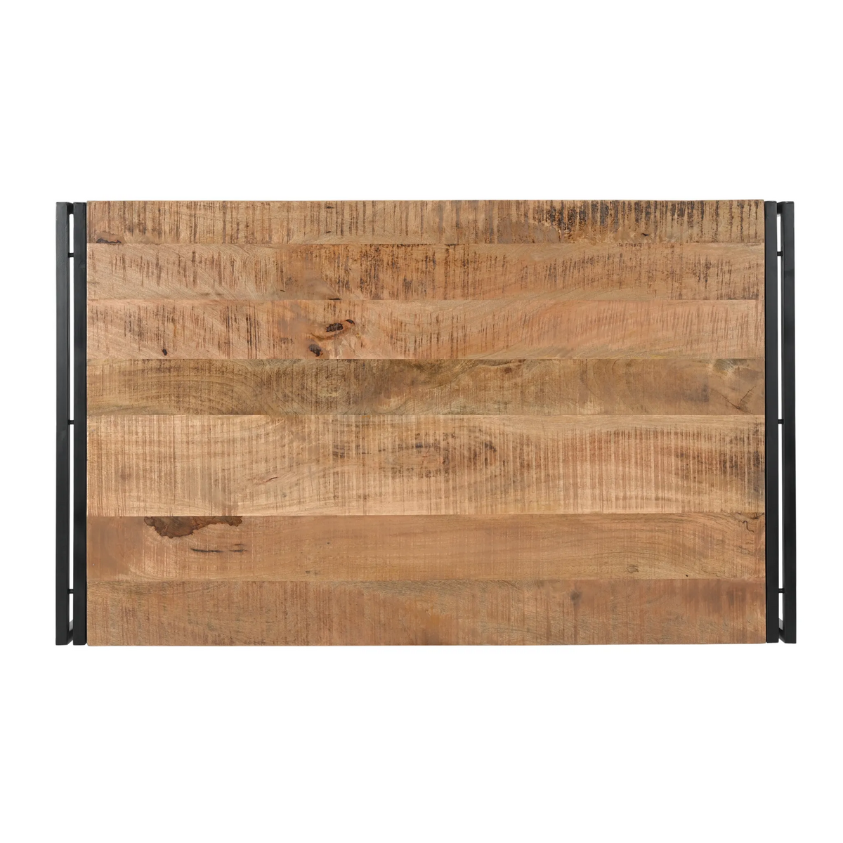Industrial Cottage-core Reclaimed Mango Wood Dining Table with Galvanized Iron Legs