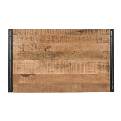 Industrial Cottage-core Reclaimed Mango Wood Dining Table with Galvanized Iron Legs