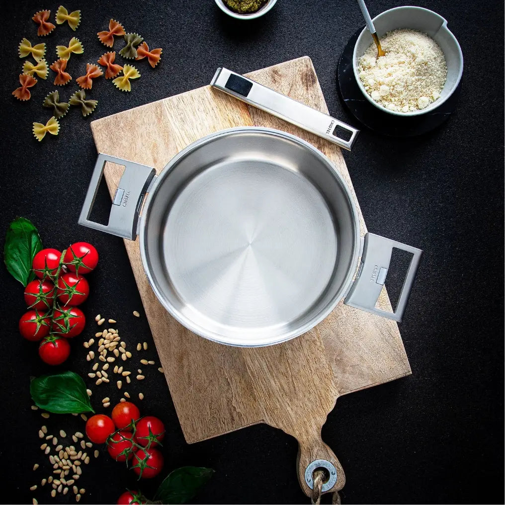 3-Piece Set of 18/10 Stainless Steel Saucepans (Lids Included)