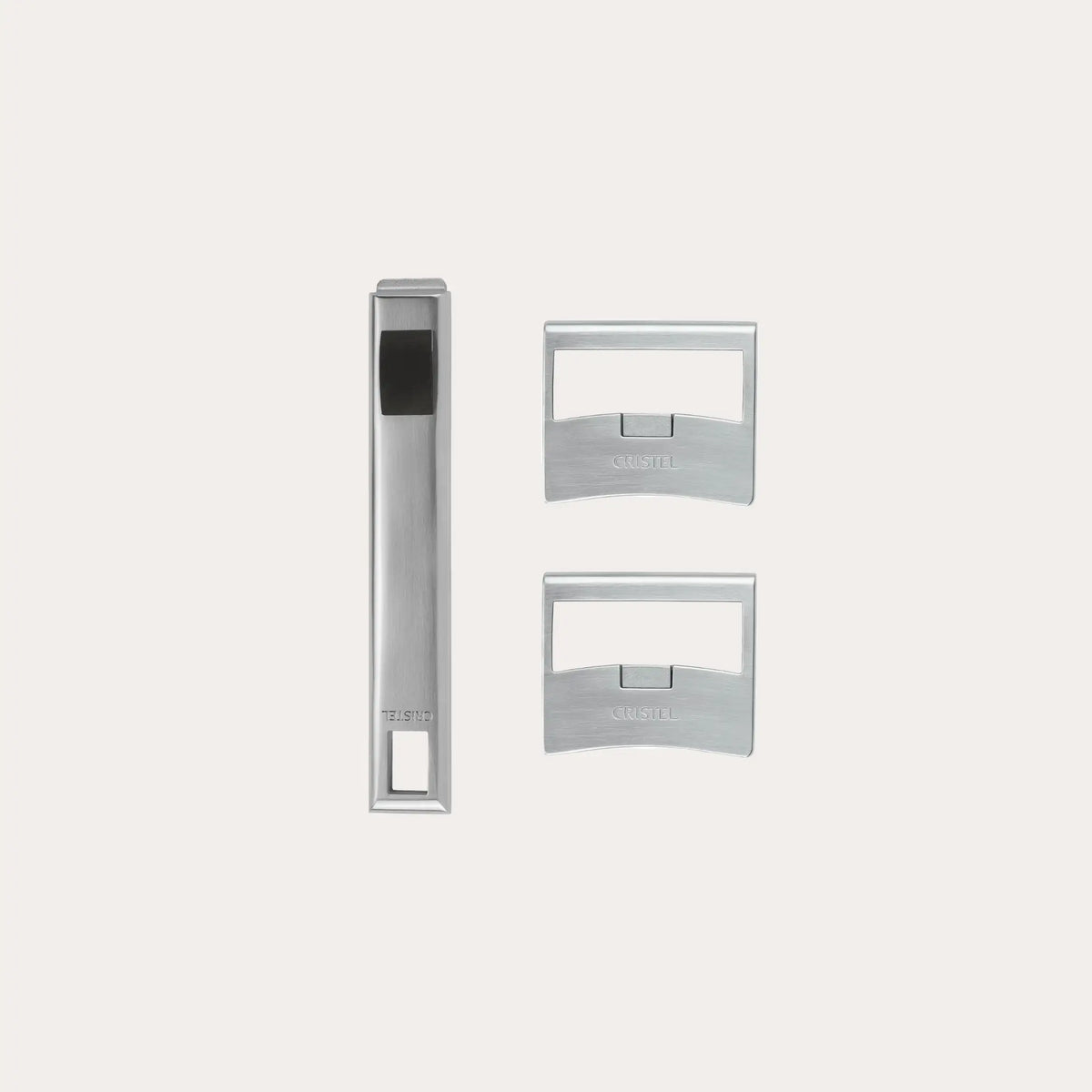 Set of 18/10 Stainless Steel Long and Side Handles for Strate®Detachable Handle System