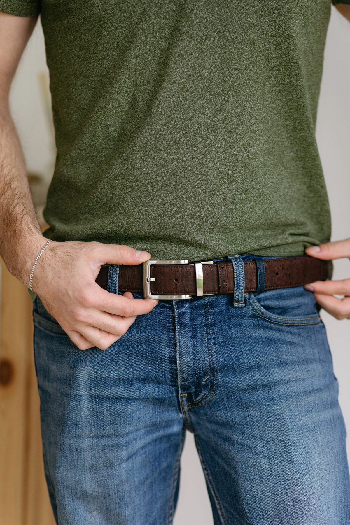 Cork Reversible Brown or Navy Belt