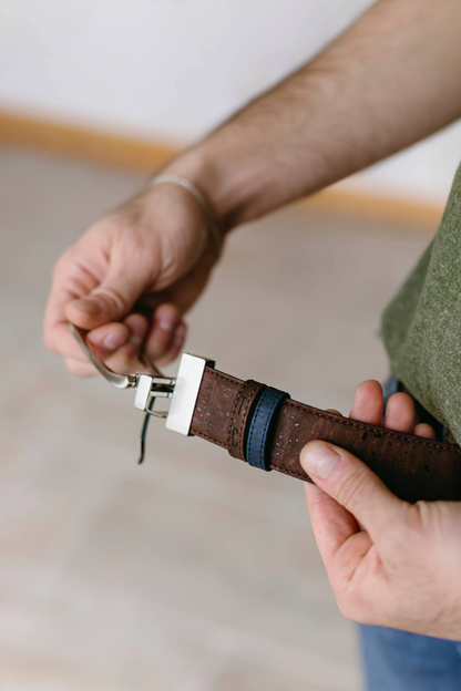 Cork Reversible Brown or Navy Belt