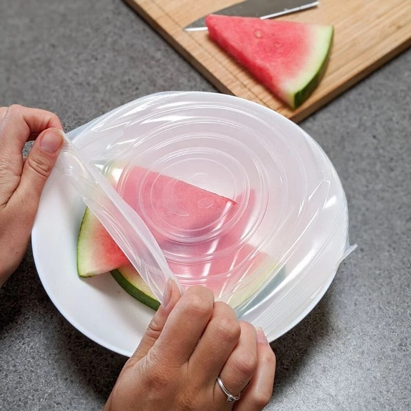 Reusable Food-Grade Silicone Stretch Lids (6-pack)