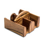 Wooden Storage Caddy With Handle for Drinkware, Spices, Crafts, Camping and More