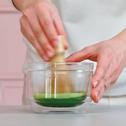 Glass and Bamboo Matcha Tea Set (Green)