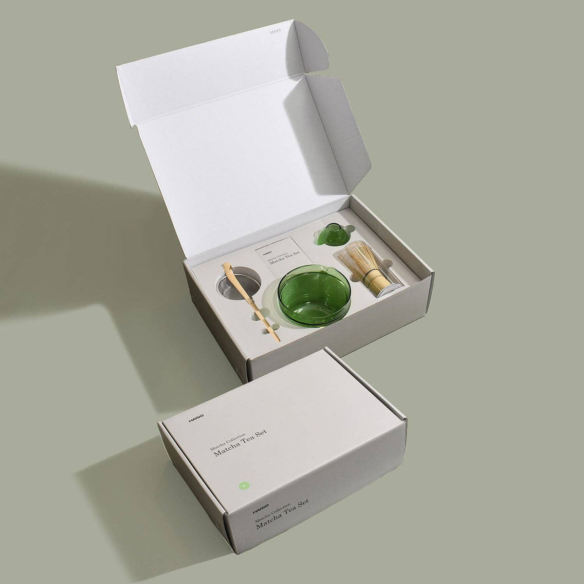 Glass and Bamboo Matcha Tea Set (Green)
