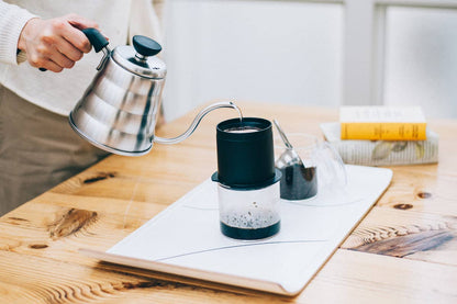 Stainless Steel Hario V60 "Buono"  1 Liter Drip Kettle in Silver (3 Sizes Available)