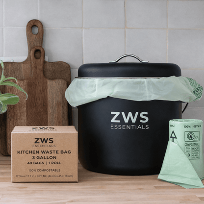 Countertop Composting Kit with 6.5 Bin, 48 Bags, and 3 Filters