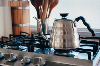 Stainless Steel Hario V60 "Buono"  1 Liter Drip Kettle in Silver (3 Sizes Available)