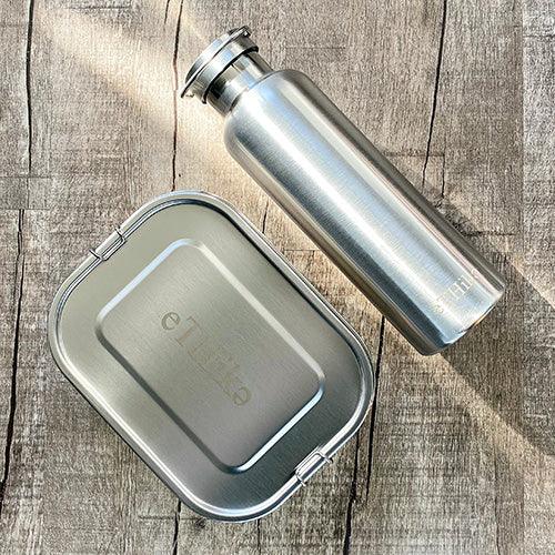 Stainless Steel Lunchbox and Water Bottle 2-Piece Set