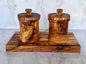 Handcrafted Olive Wood Canister Set (2 or 4 pieces)