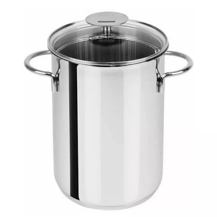 18/10 Stainless Steel Asparagus Pot with Specialty Insert and Glass Lid