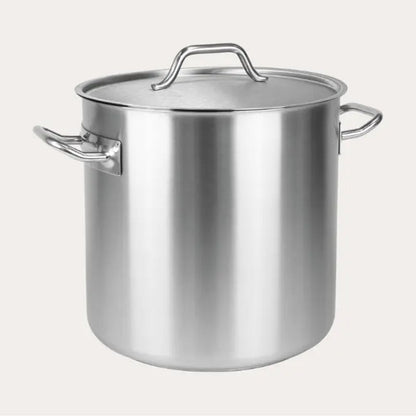 Commercially Sized Large 10/18 Stainless Steel Stockpot with Lid