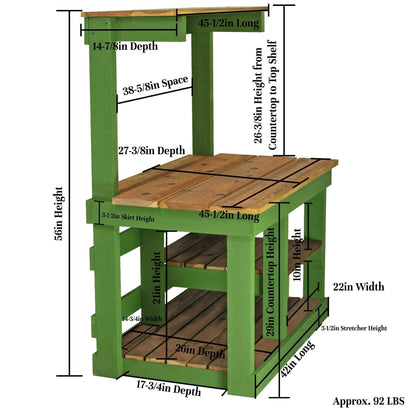 Reclaimed Redwood Workbench or Potting Table