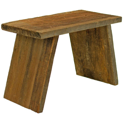 Raw Reclaimed Redwood Stool or End Table
