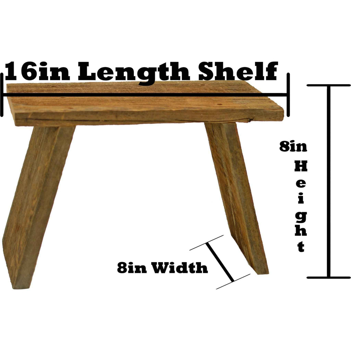 Raw Reclaimed Redwood Stool or End Table