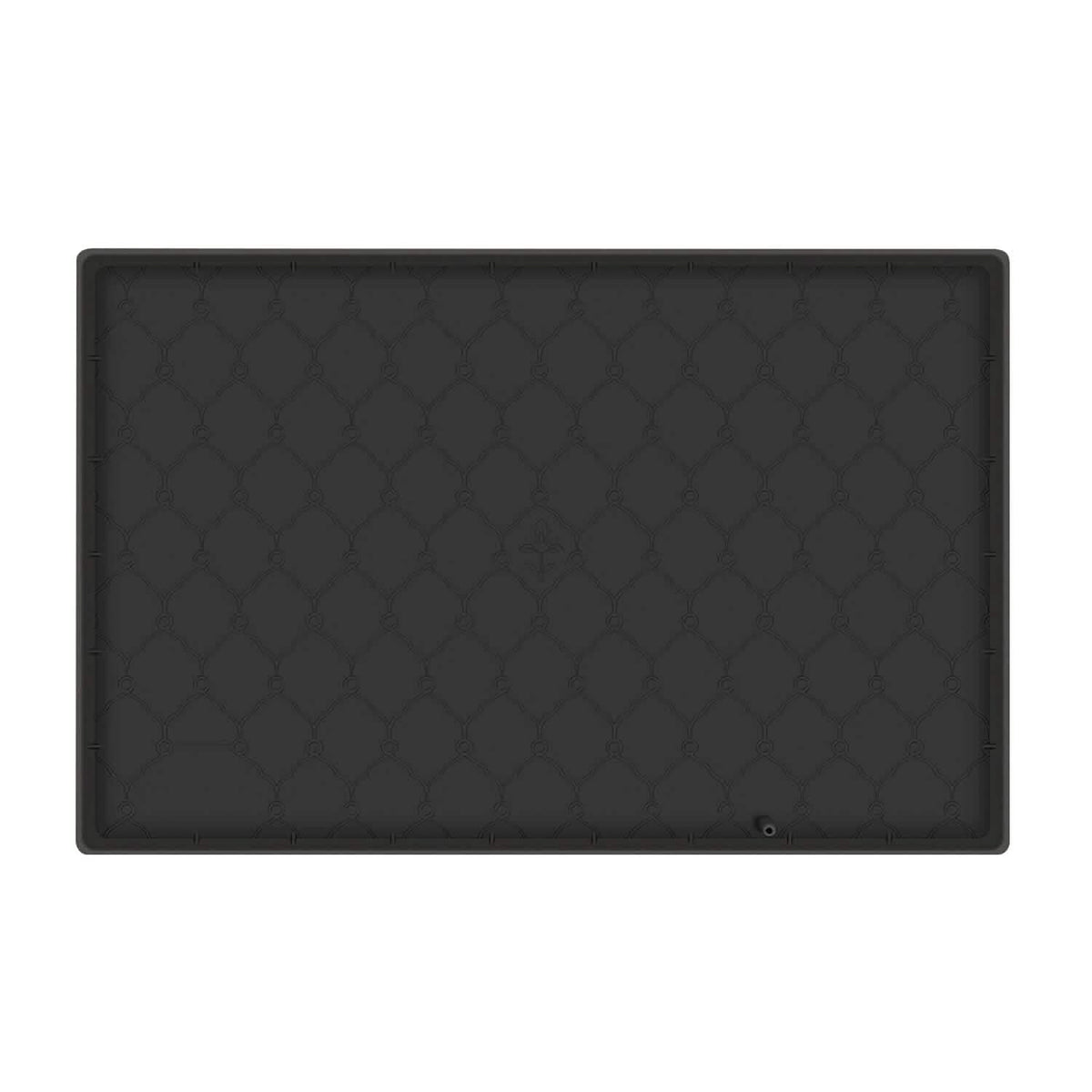 Black Food-Grade Silicone Sink Liner with Drain Hole (22" x 34" x 1")