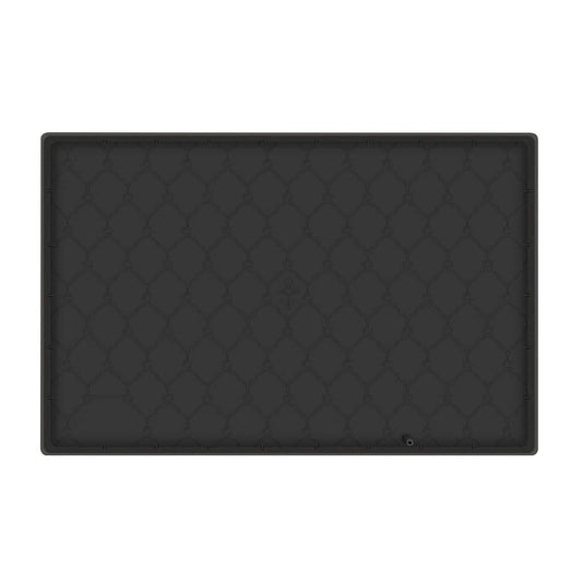 Black Food-Grade Silicone Sink Liner with Drain Hole (22" x 34" x 1")