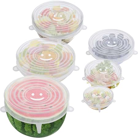 Reusable Food-Grade Silicone Stretch Lids (6-pack)