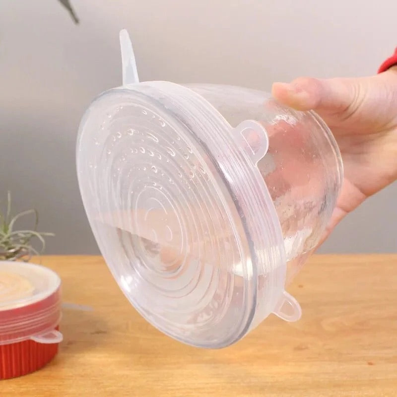 Reusable Food-Grade Silicone Stretch Lids (6-pack)