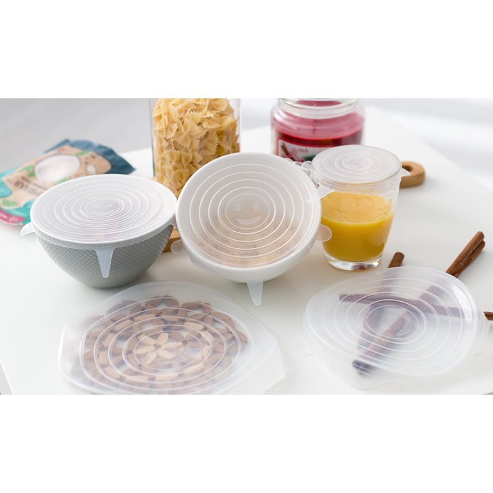Reusable Food-Grade Silicone Stretch Lids (6-pack)