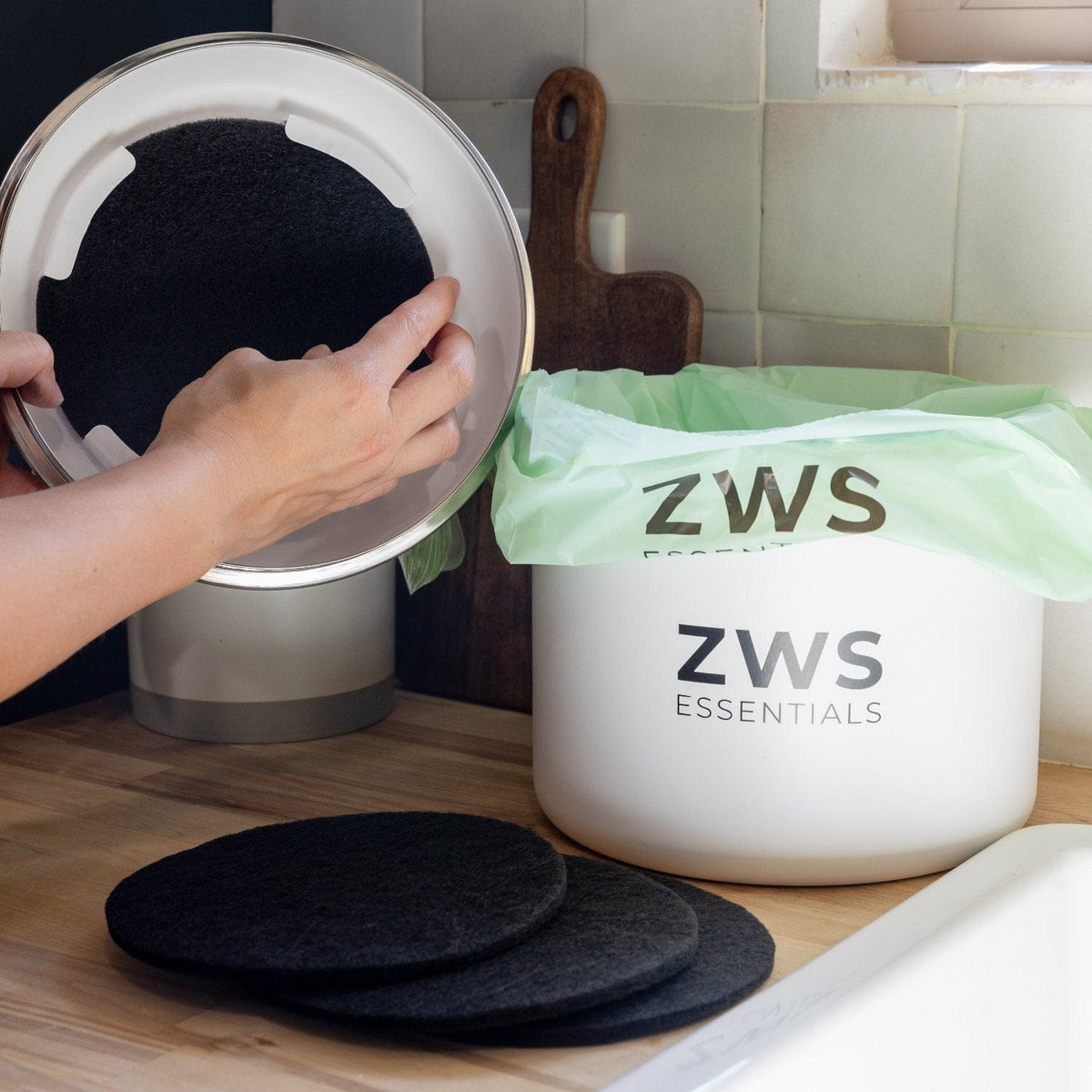 Countertop Composting Kit with 6.5 Bin, 48 Bags, and 3 Filters