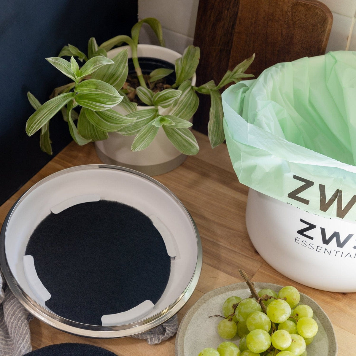 Countertop Composting Kit with 6.5 Bin, 48 Bags, and 3 Filters