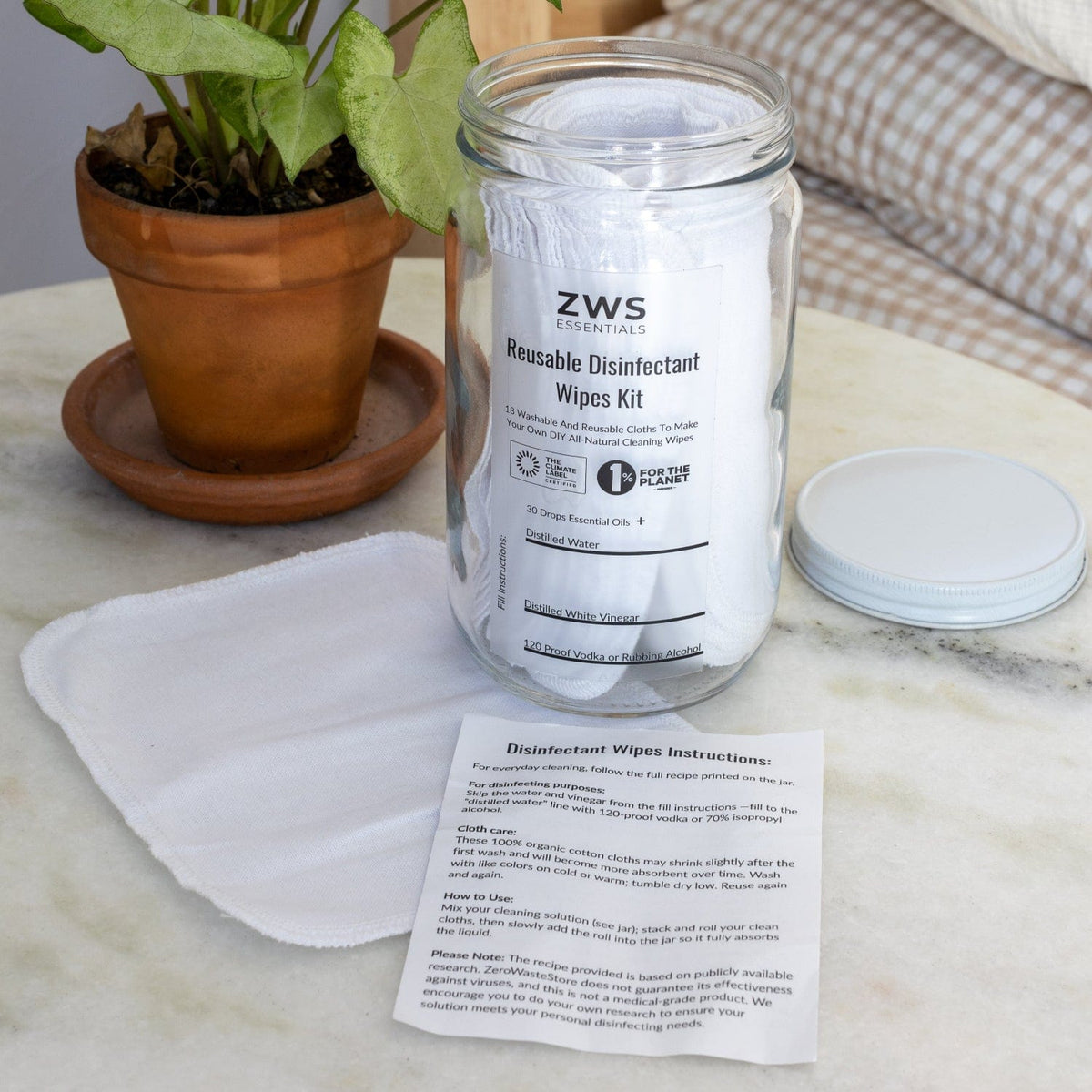 DIY Kit for Reusable Disinfectant Wipes
