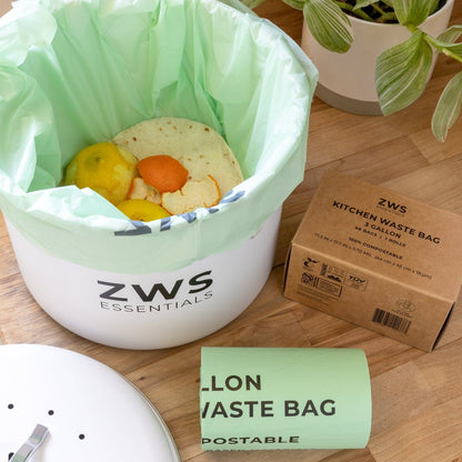 Countertop Composting Kit with 6.5 Bin, 48 Bags, and 3 Filters